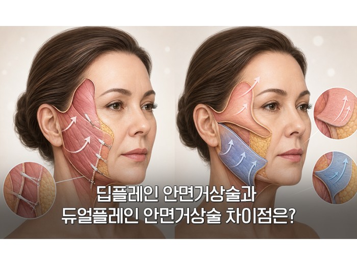 딥플레인 안면거상술과 듀얼플레인 안면거상술 차이점은? 안면거상술 종류 완벽 비교
